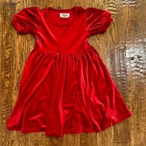 Taylor Joelle Red Velvet Dress
